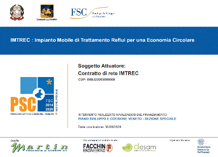 IMTREC impianto mobile di trattamento reflui per una economia circolare